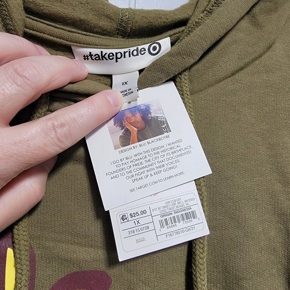 Olive Green‎ Graphic Hoodie by TakePride 🐽 - Picture 2 of 4